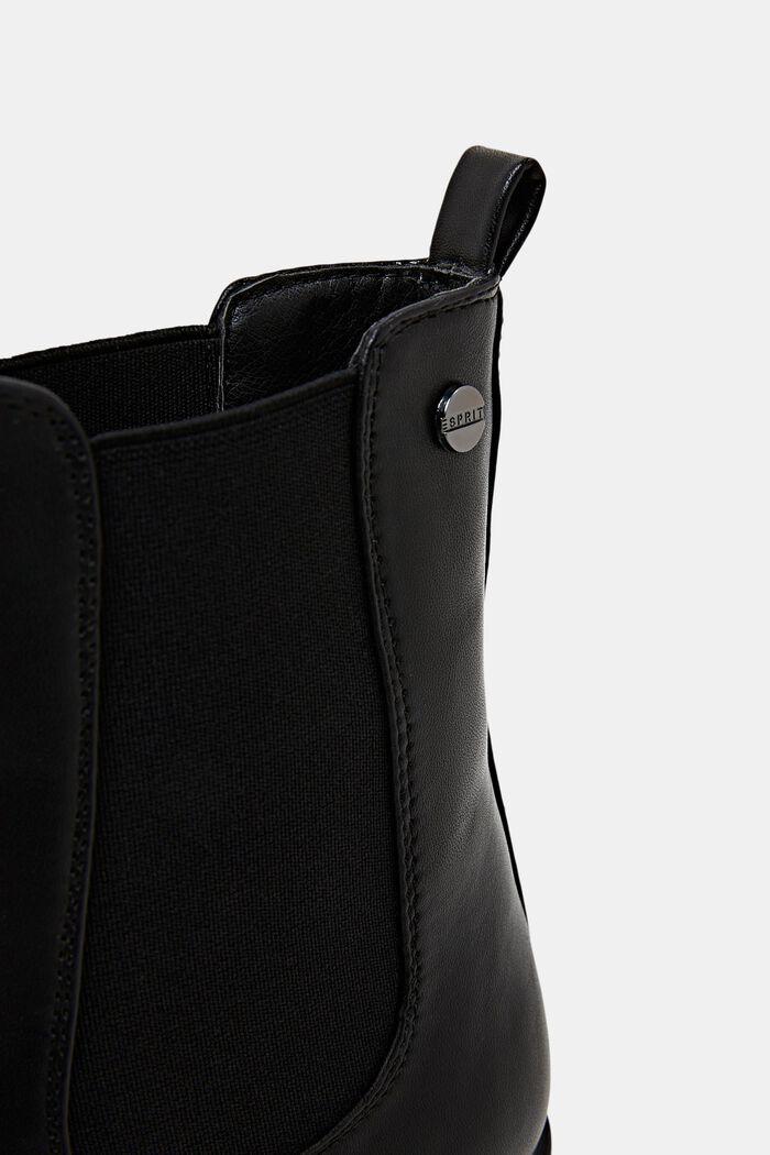 Vegan Leather Chelsea Boots, BLACK, detail image number 3