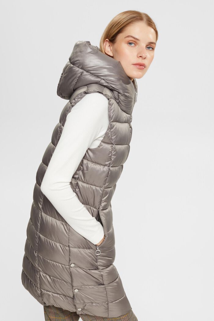 Long quilted body warmer with 3M™ Thinsulate™, LIGHT GUNMETAL, detail image number 4