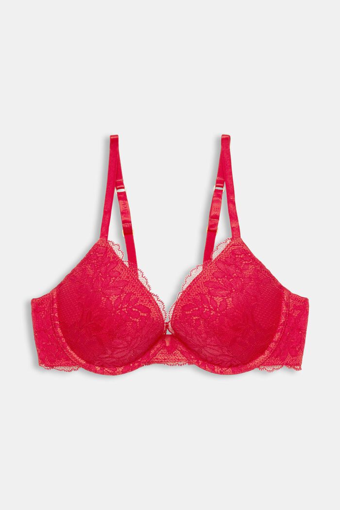 Push-up bra with lace
