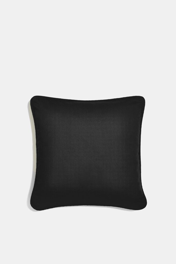 Cushion cover made of 100% cotton, BLACK, detail image number 2