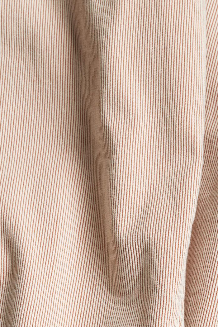 Striped cloth trousers with tie-around belt, BEIGE, detail image number 4