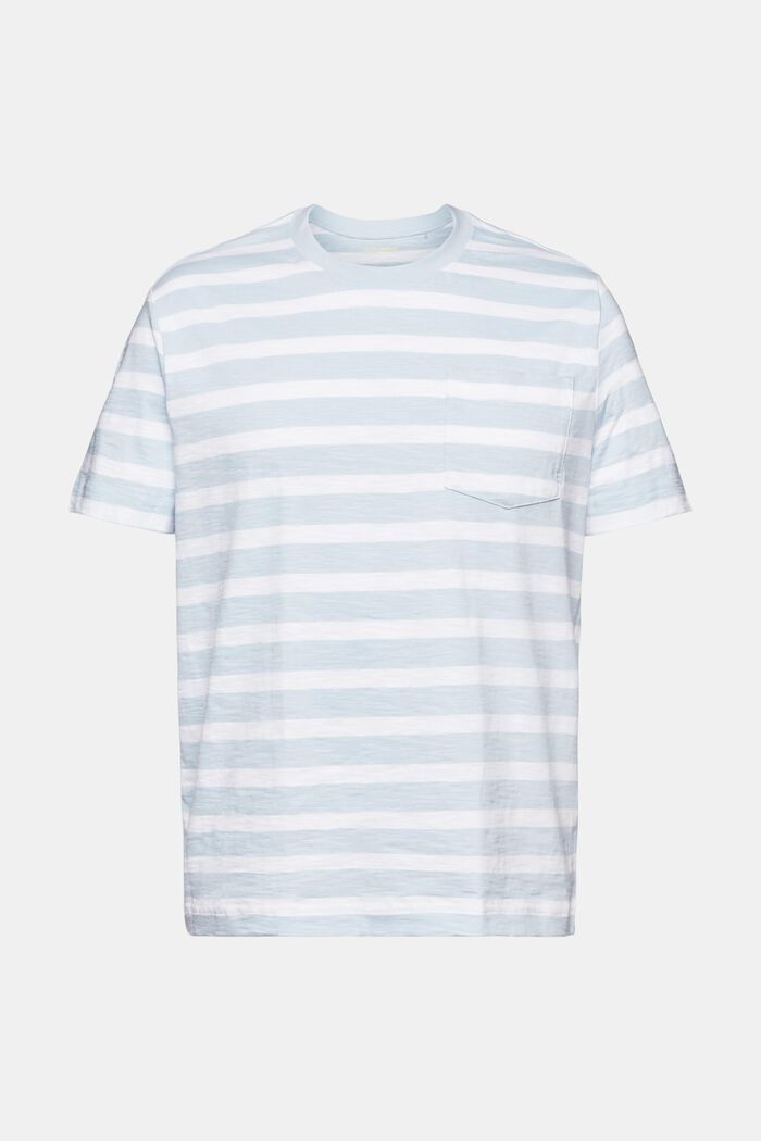 Striped Cotton Jersey T-Shirt, LIGHT BLUE, detail image number 6