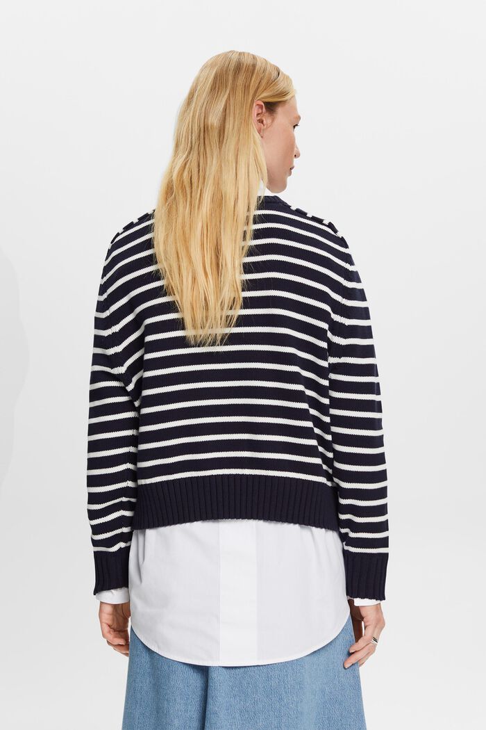 Striped jumpers, 100% cotton, NAVY, detail image number 3