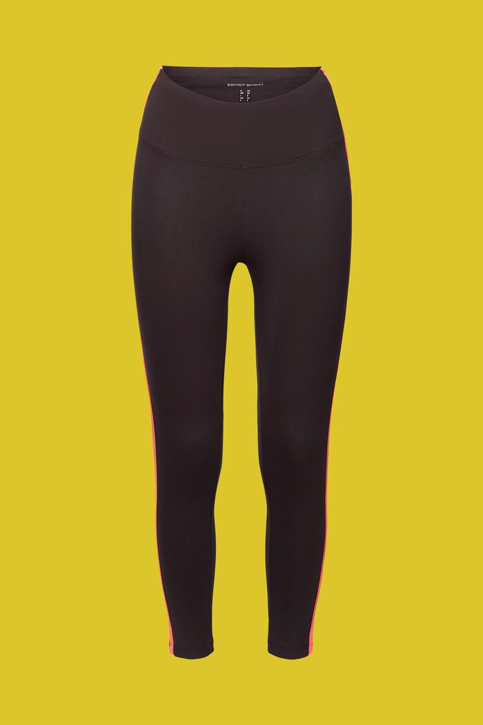 Cottons leggings with logo tape, ANTHRACITE, detail image number 6