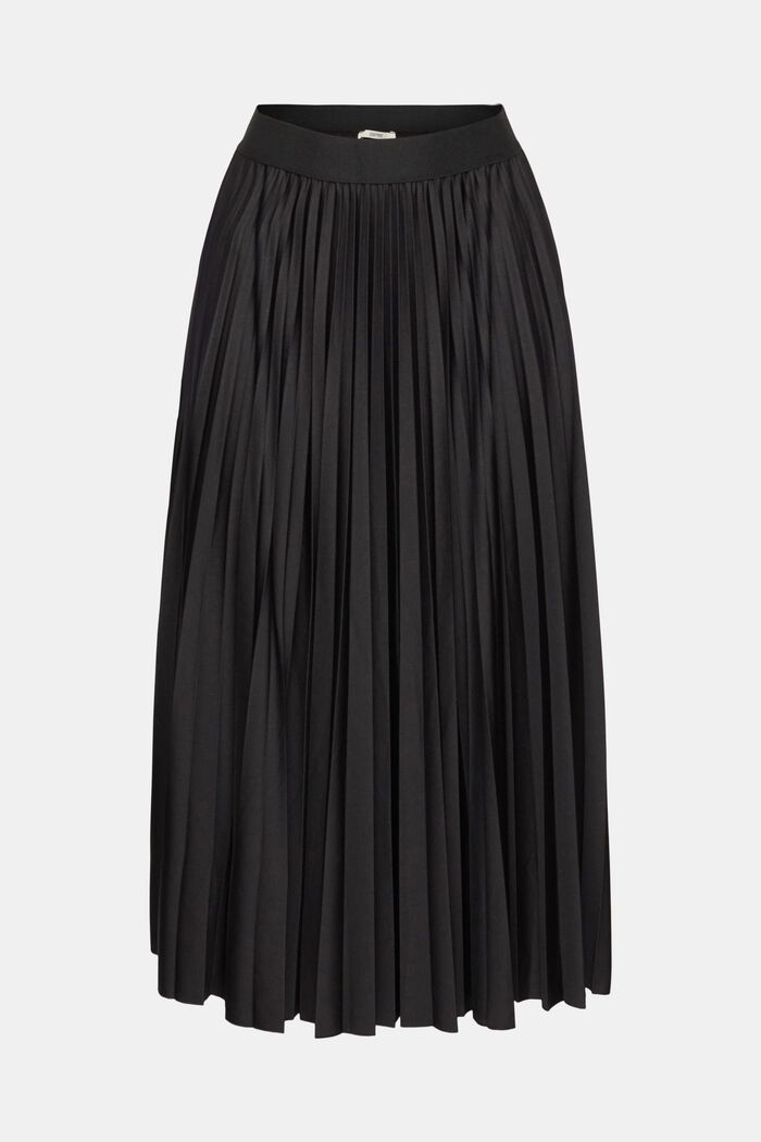 Pleated midi skirt, BLACK, detail image number 6