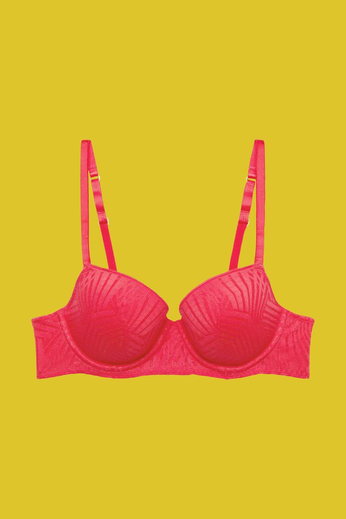 Underwired, padded bra, PINK FUCHSIA, detail image number 3