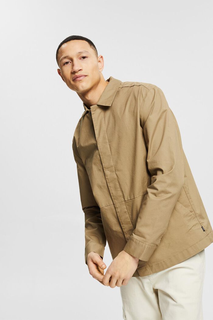 Organic cotton shirt jacket