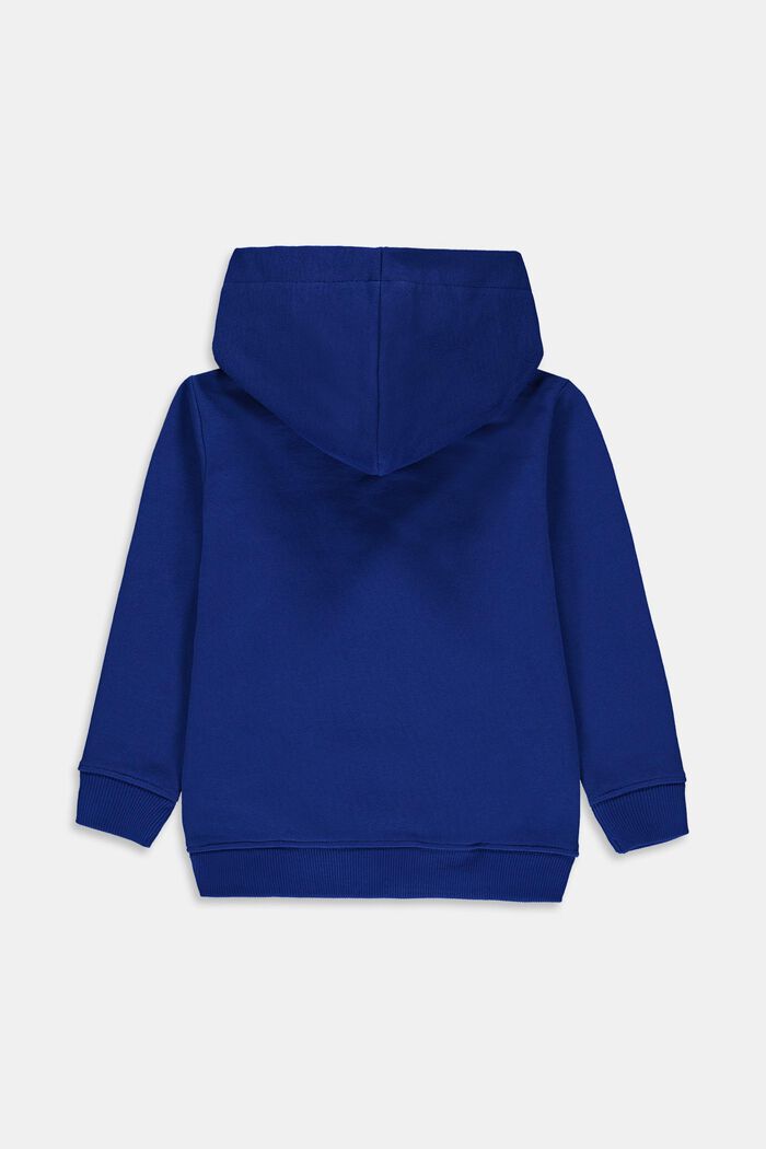 Logo sweatshirt hoodie made of 100% cotton, BRIGHT BLUE, detail image number 1