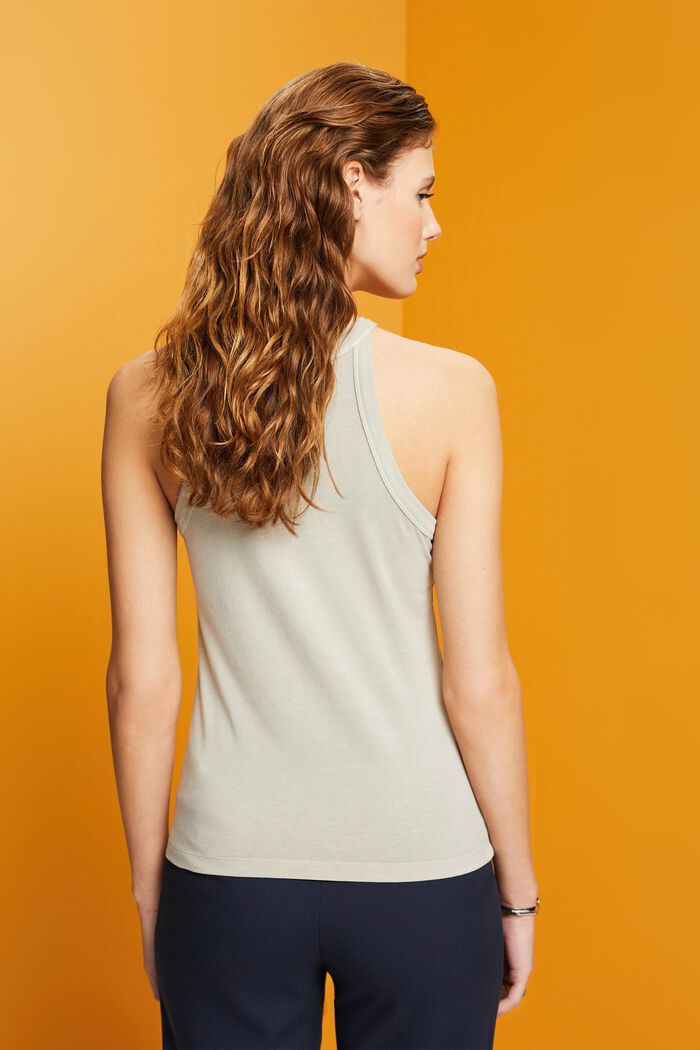Jersey tank top, DUSTY GREEN, detail image number 3