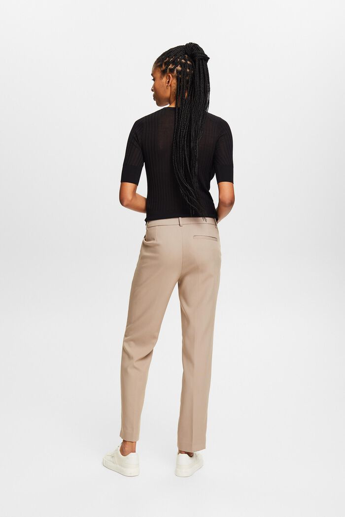 Low-Rise Straight Pants, LIGHT TAUPE, detail image number 3