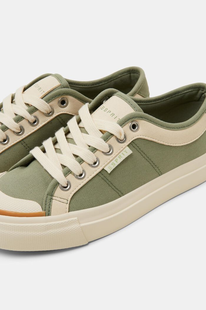 Trainers with platform sole, KHAKI GREEN, detail image number 3
