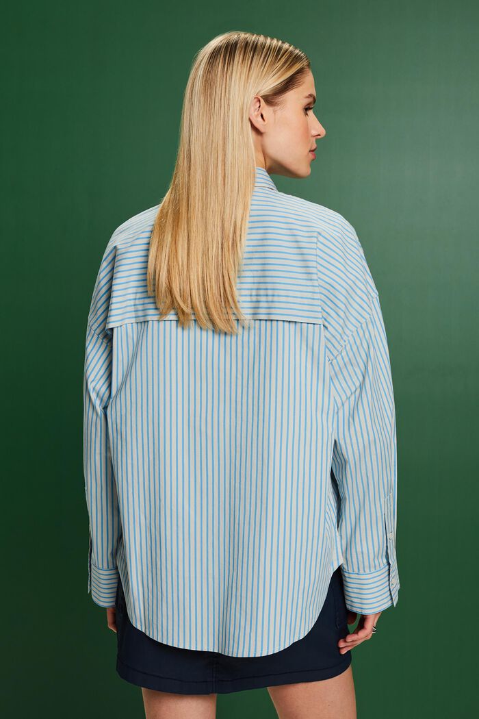 Striped Button-Down Shirt, BLUE, detail image number 2