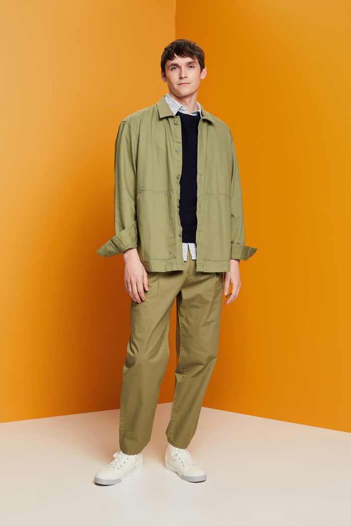 Short-sleeve jumper, cotton-linen blend, NAVY, detail image number 1
