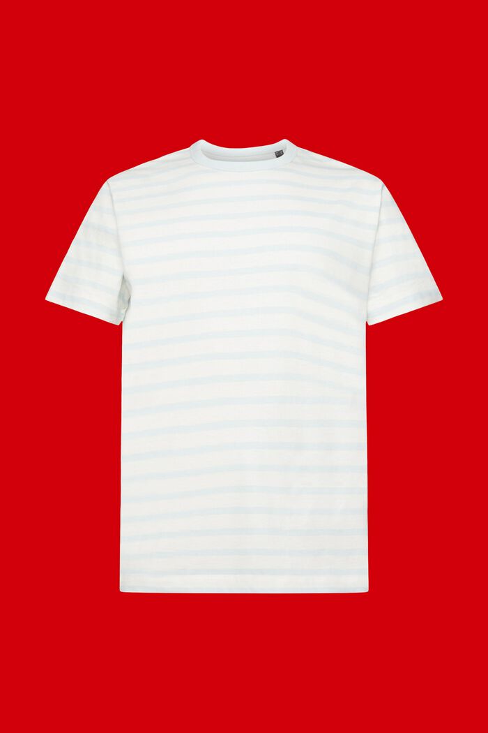 Striped sustainable cotton t-shirt, LIGHT AQUA GREEN, detail image number 6