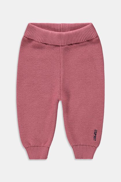 Knitted joggers, organic cotton