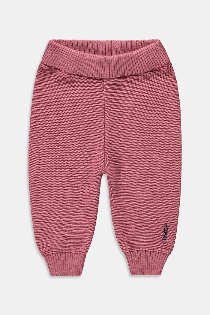 Knitted joggers, organic cotton