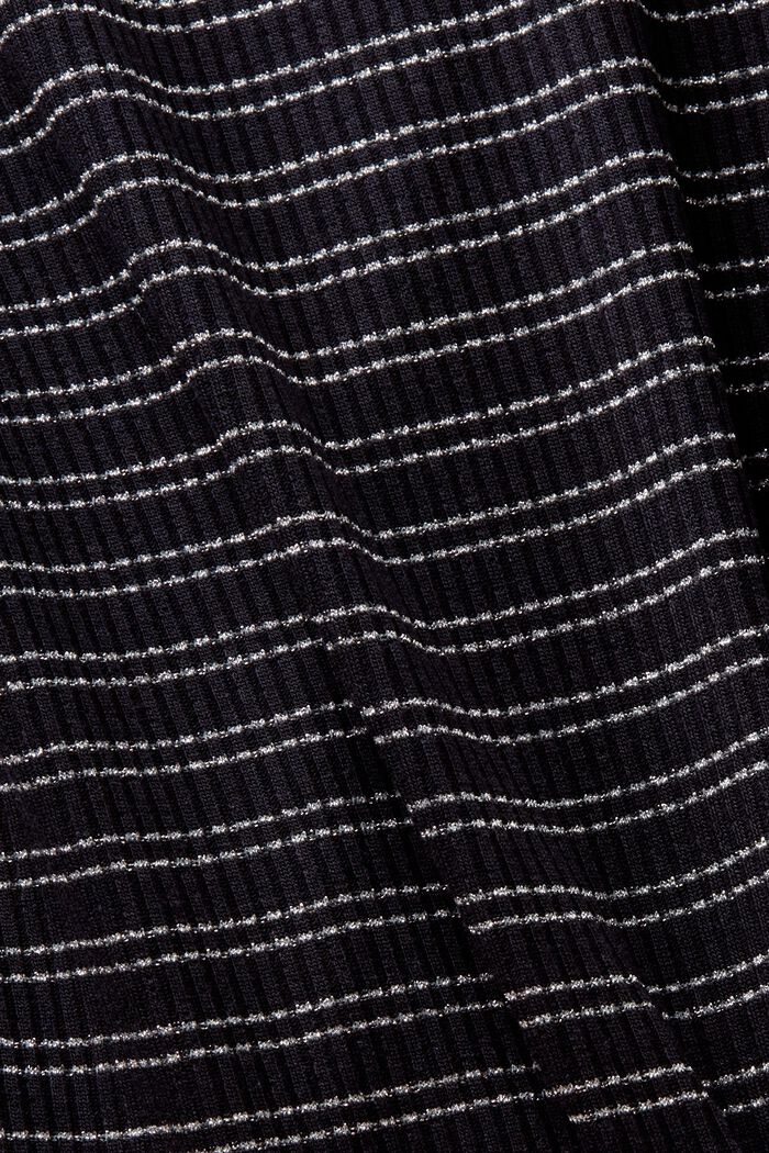 Glitter Stripe Long-Sleeve Turtleneck, NAVY, detail image number 4