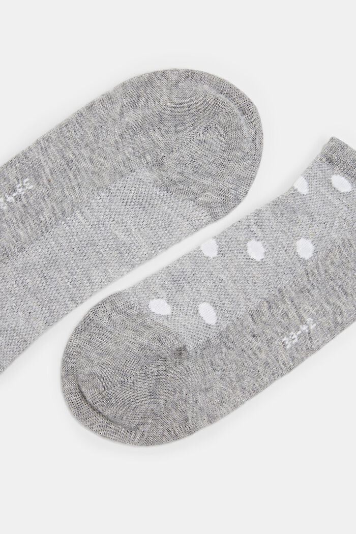 2-pack of trainer socks with mesh, organic cotton, SLATE, detail image number 1