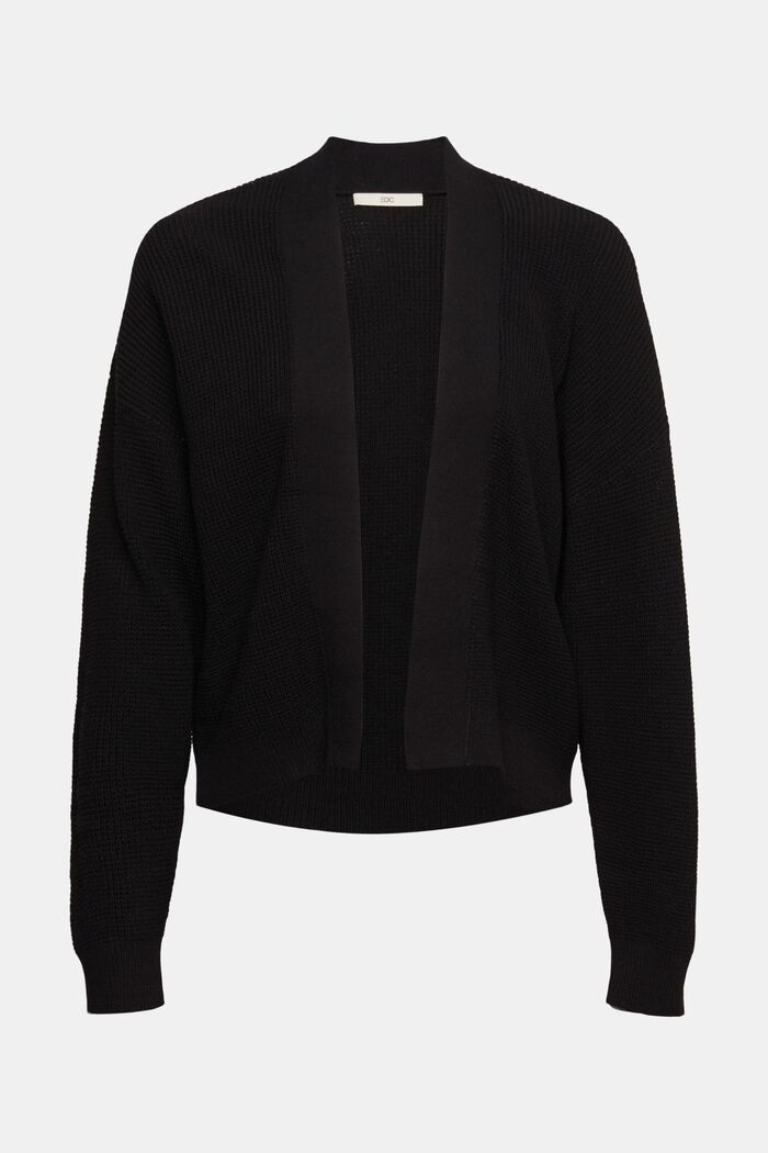 Open knitted Cardigan, BLACK, detail image number 2