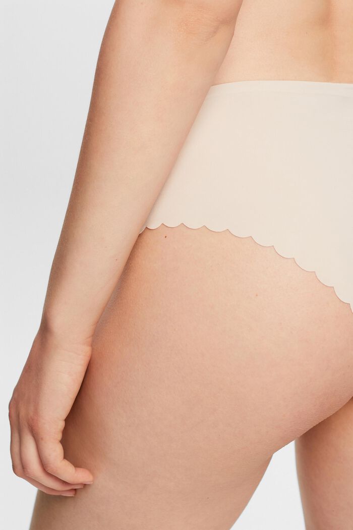 ESPRIT - Microfibre hipster shorts with scalloped edges at our online shop