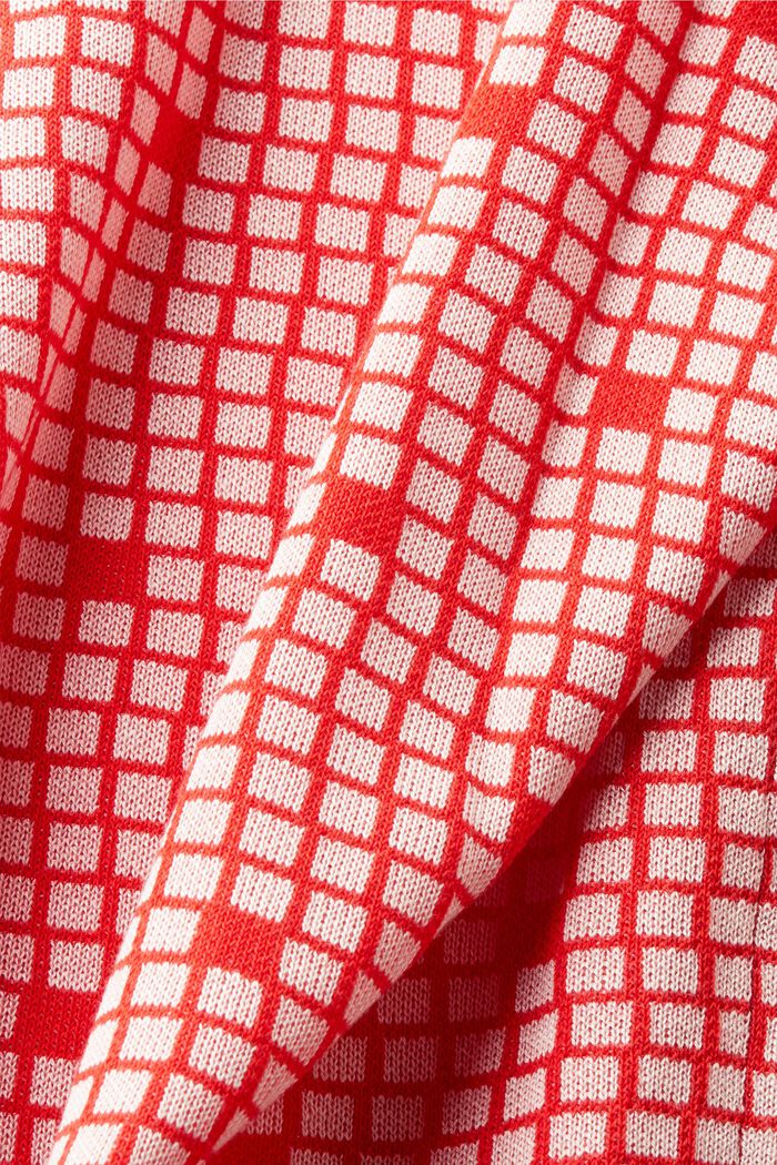 Jacquard Crewneck Sweatshirt, RED, detail image number 5