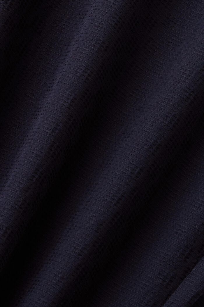 Textured slim fit shirt with band collar, NAVY, detail image number 5