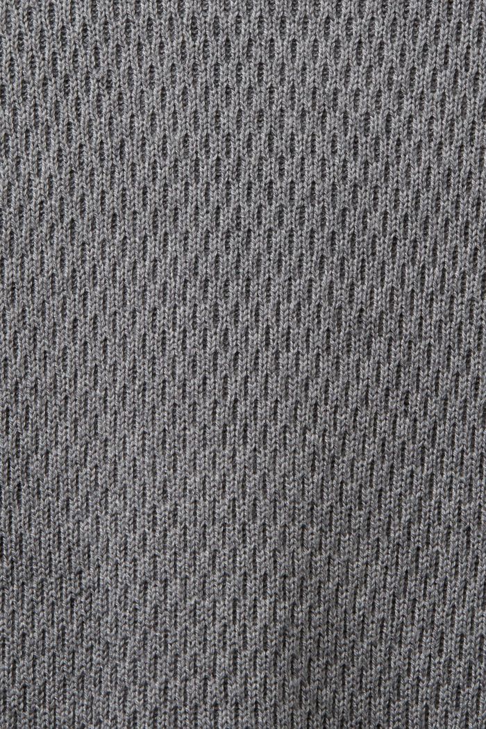 Structured Knit Crewneck Sweater, GREY, detail image number 5