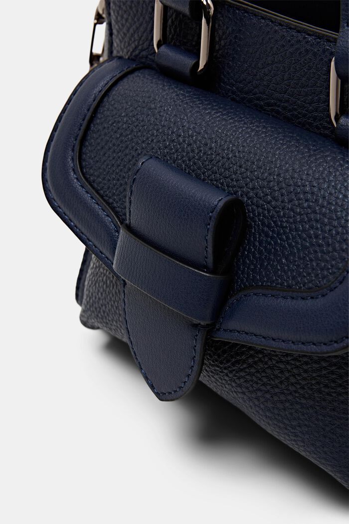 Faux leather city bag, NAVY, detail image number 1