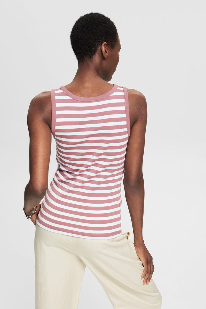 Sleeveless top with striped pattern, MAUVE, detail image number 3