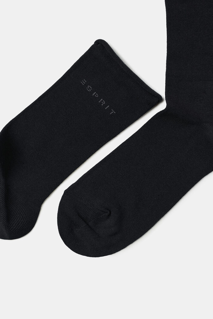 2-Pack Chunky Knit Socks, BLACK, detail image number 1