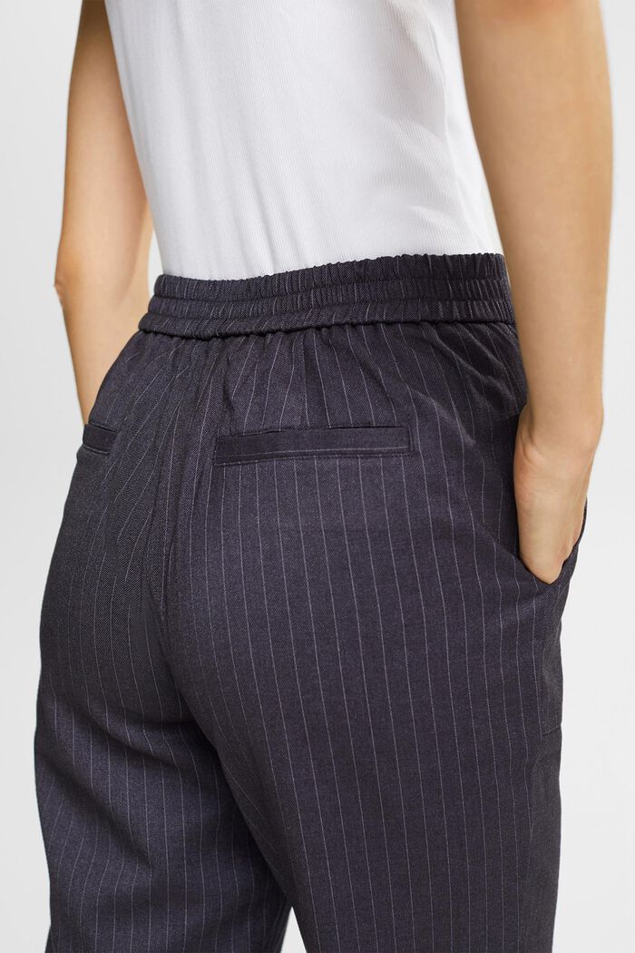 pinstripe trousers, NAVY, detail image number 3