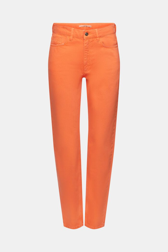 Mom fit twill trousers, ORANGE RED, detail image number 8