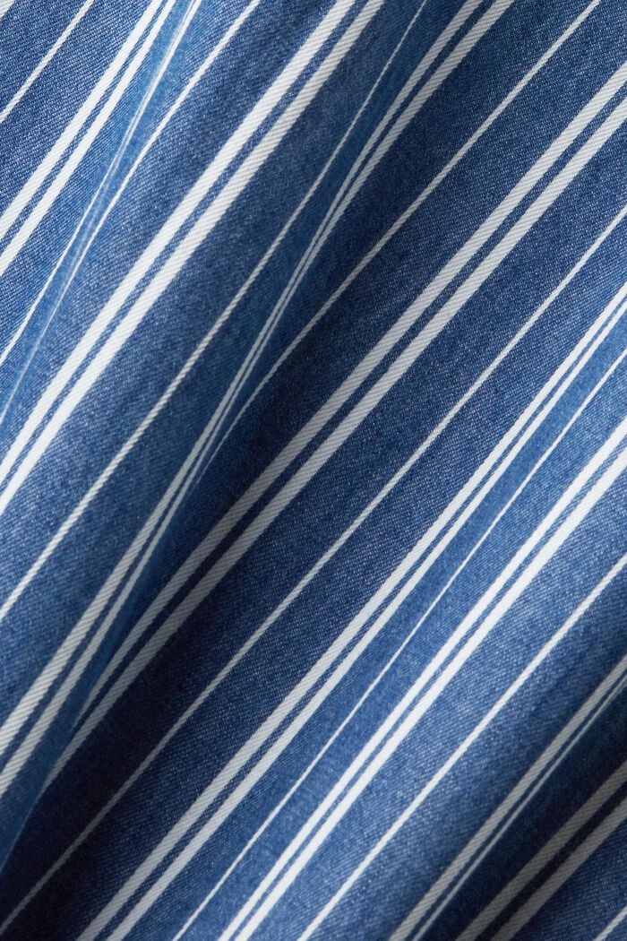 Slim fit denim shirt with stripes, ICE/BLUE, detail image number 5