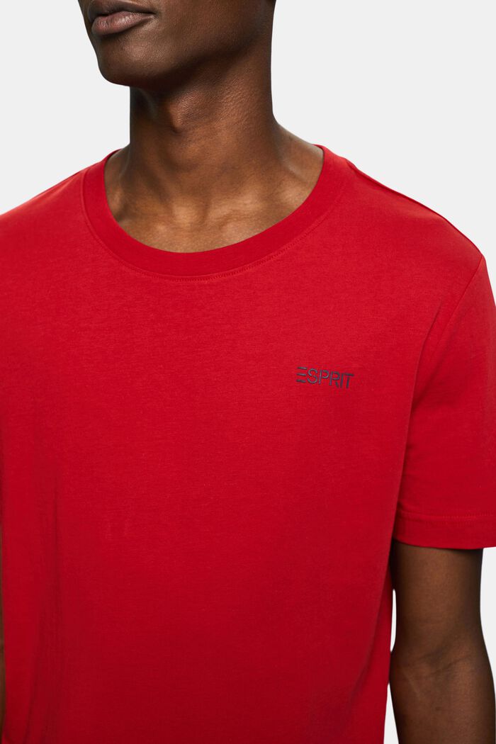 Logo Cotton Jersey T-Shirt, DARK RED, detail image number 3