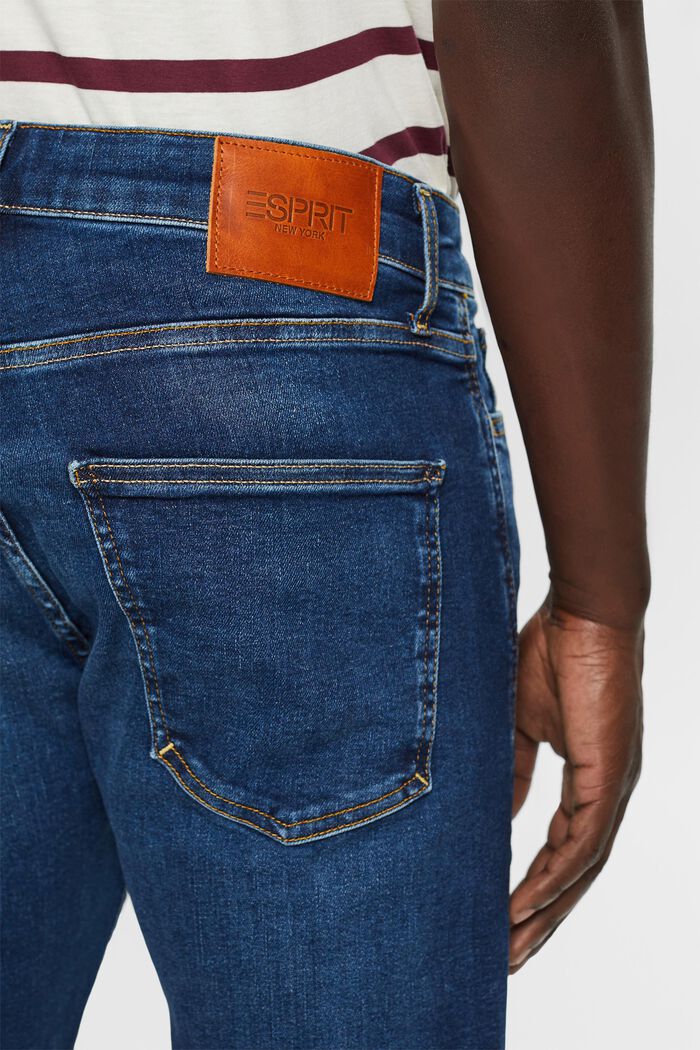 Mid-Rise Slim Jeans, BLUE DARK WASHED, detail image number 4