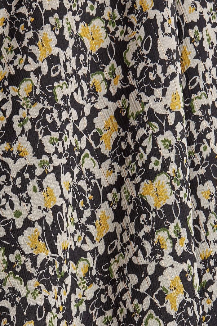 Floral midi skirt with a glitter effect, BLACK, detail image number 4