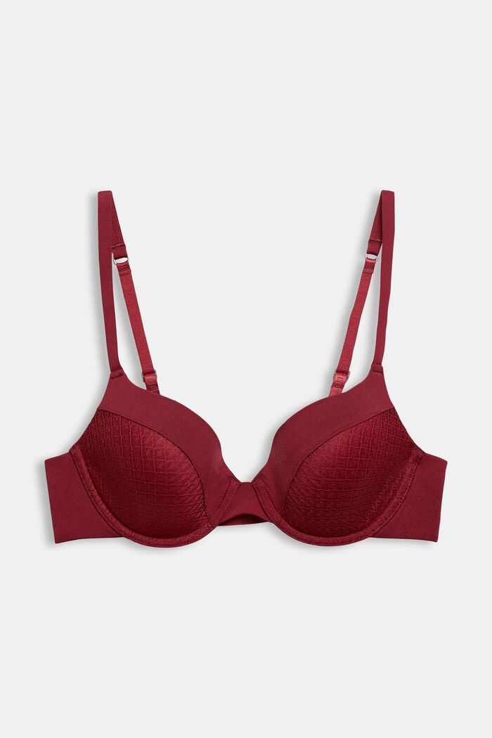 Padded underwire bra with a soft touch, made of recycled material