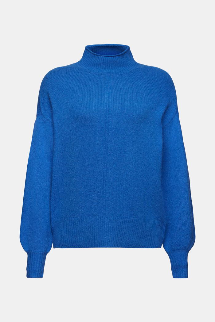 Mock Neck Sweater, BRIGHT BLUE, detail image number 6