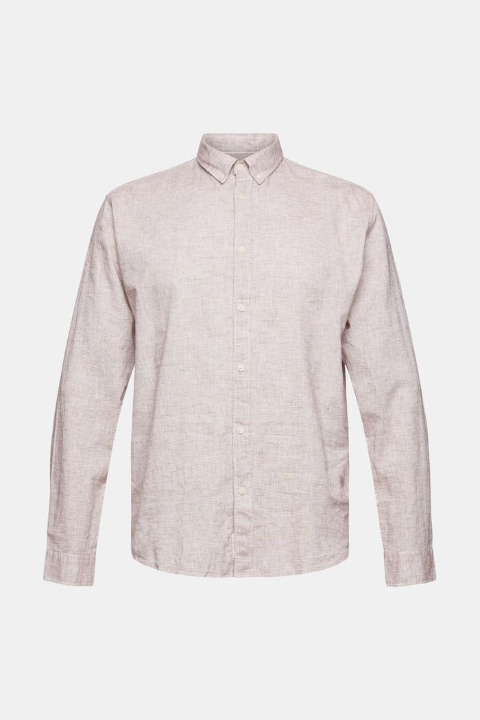 Made of blended linen: melange shirt