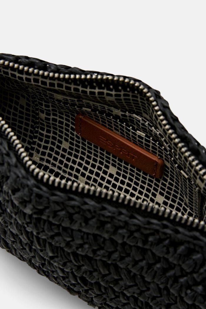 Crochet Shoulder Bag, BLACK, detail image number 3