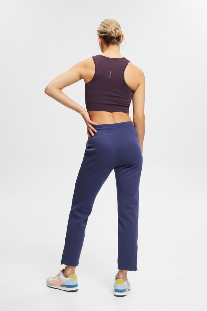 Organic cotton jogging trousers with zip cuffs, NAVY, detail image number 3