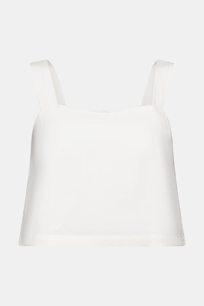 ESPRIT - Cropped camisole top, linen blend at our online shop
