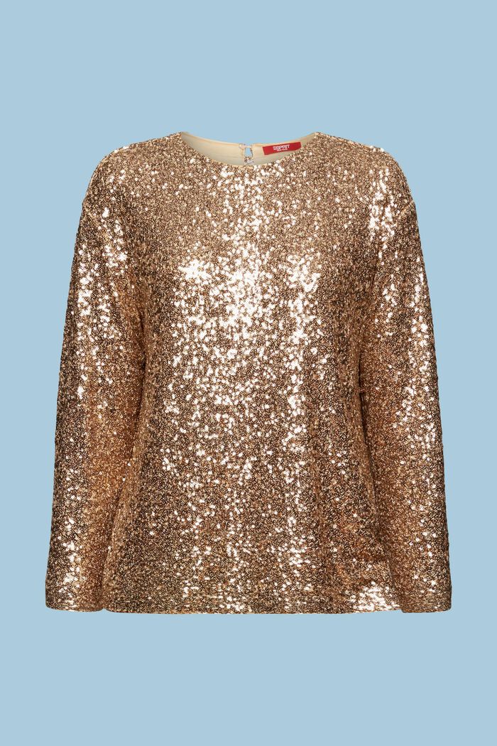 Sequin Sweater, GOLD, detail image number 7