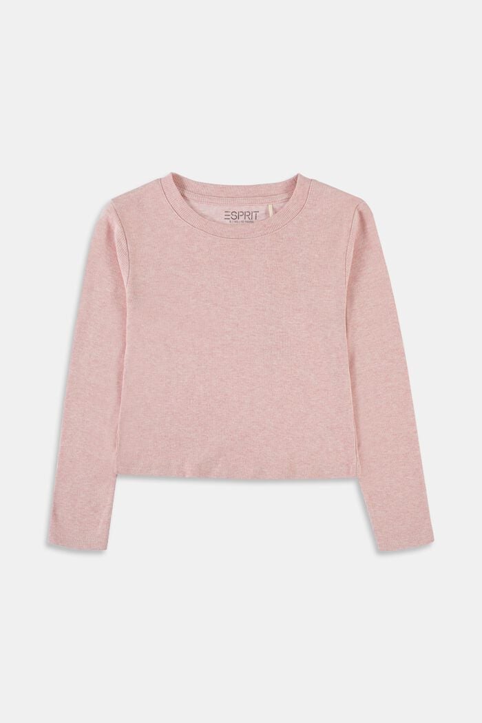 Recycled: cropped long sleeve top made of cotton