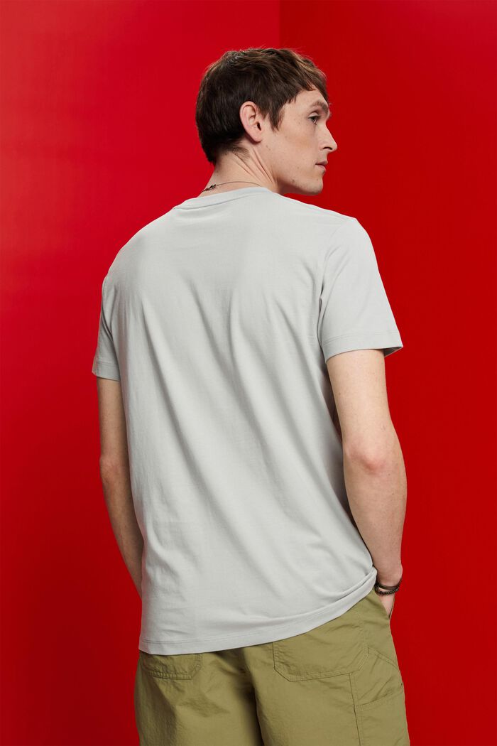Crewneck t-shirt, 100% cotton, LIGHT GUNMETAL, detail image number 3
