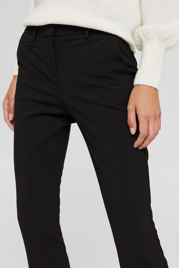 Cropped kick flare trousers, BLACK, detail image number 2