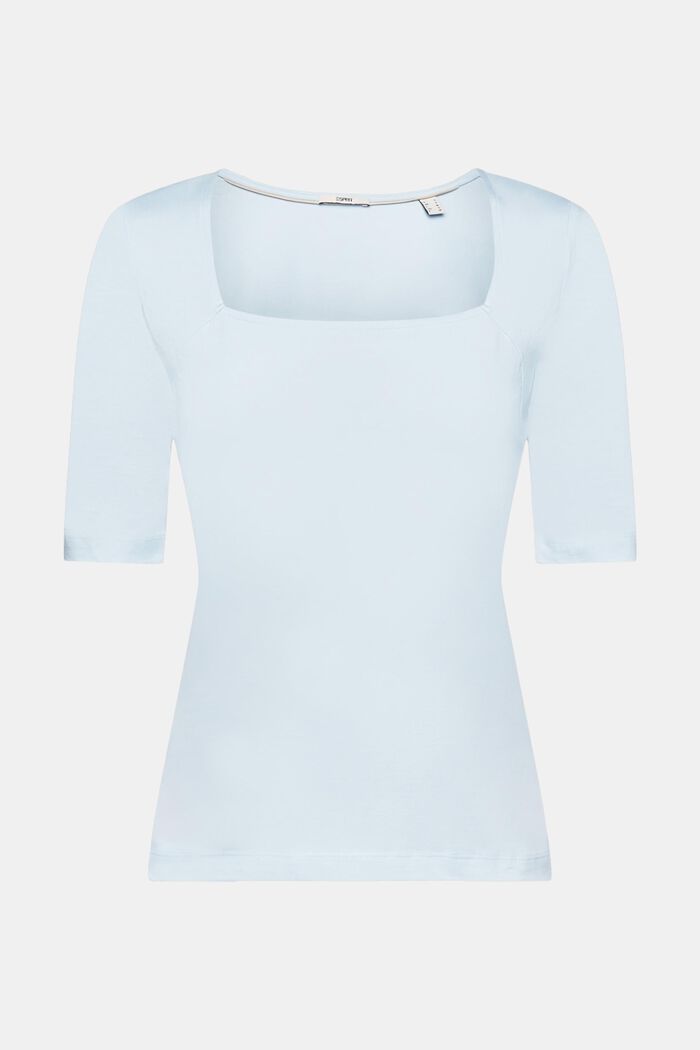 Top with square neckline, PASTEL BLUE, detail image number 6