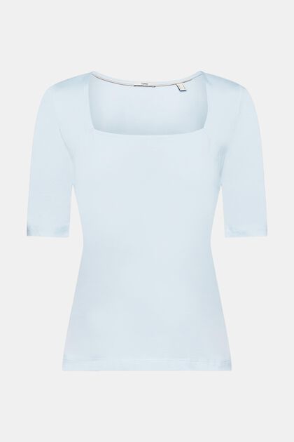 Top with square neckline