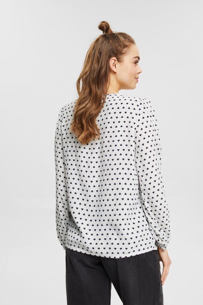 Blouse with an all-over print, OFF WHITE, detail image number 3