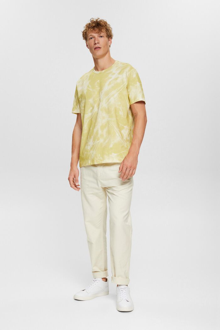 T-shirt with a marbled pattern, LIME YELLOW, detail image number 7